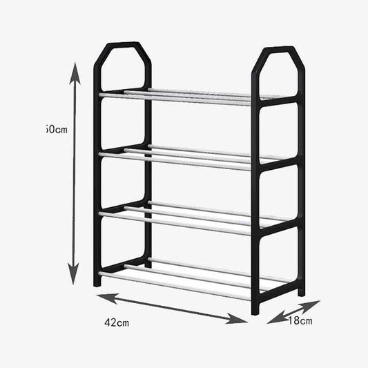 4-Tier Floor Assembly Shoe Rack – Creative Home Storage Rack for Dormitory and Doorway – Storage Shoe Cabinet with Components