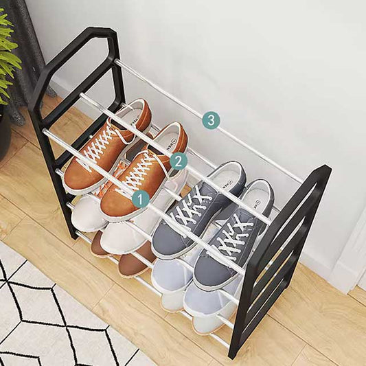 4-Tier Floor Assembly Shoe Rack – Creative Home Storage Rack for Dormitory and Doorway – Storage Shoe Cabinet with Components