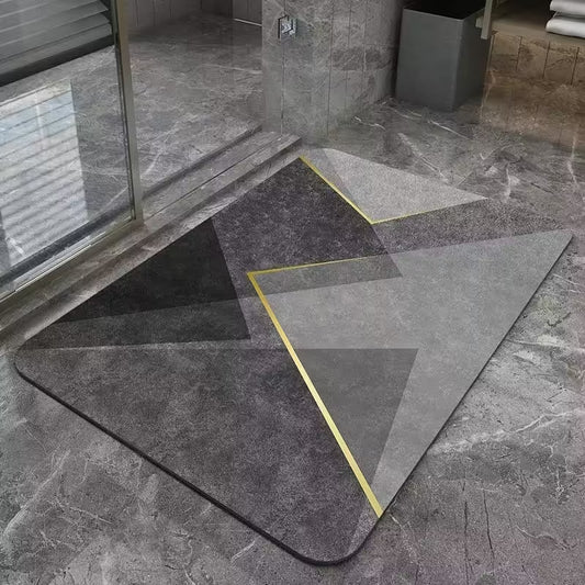 40*60cm Rectangular Absorbent Anti Slip Rubber Quick Dry Bath Mat (EGM004)