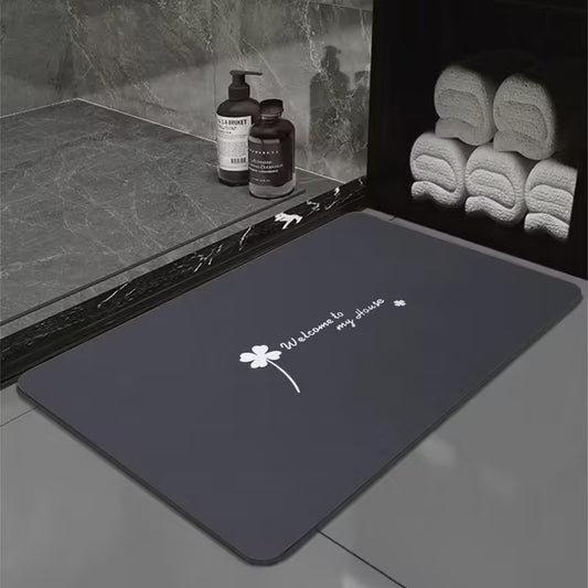 40*60cm Rectangular Absorbent Anti Slip Rubber Quick Dry Bath Mat (EGM006)