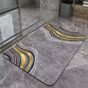 Tapis de bain rectangulaire absorbant et antidérapant en caoutchouc à séchage rapide 40*60cm (EGM023)