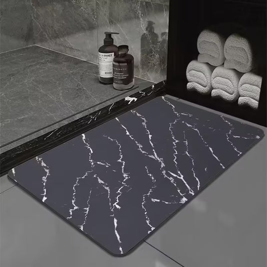 40*60cm Rectangular Absorbent Anti Slip Rubber Quick Dry Bath Mat (EGM037)