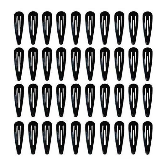 40Pcs Snap Hair Clips for Baby Girls – 2 Inch Candy Color Glossy No-Slip Metal Hair Barrettes & Pins