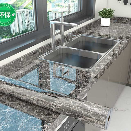 40cm Marble Kitchen Oil-Proof Wallpaper – Waterproof Self-Adhesive Countertop & Cabinet Wall Sticker