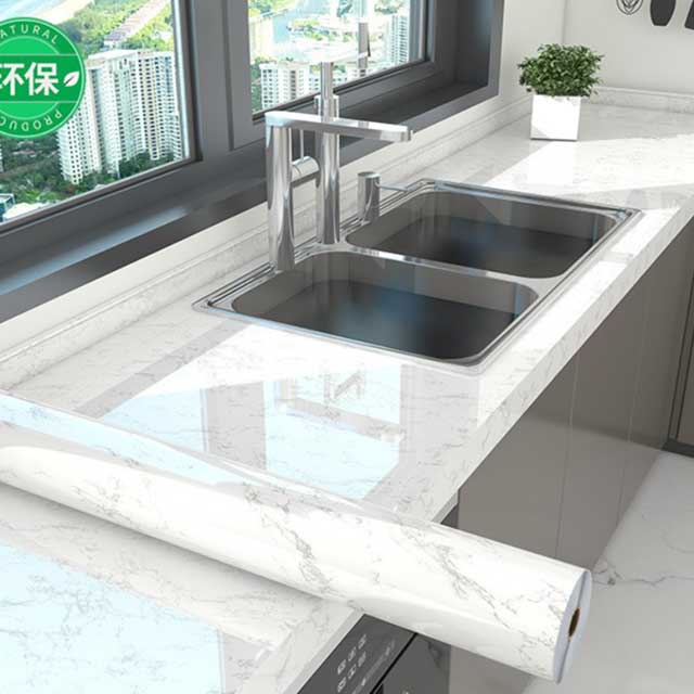 40cm Marble Kitchen Oil-Proof Wallpaper – Waterproof Self-Adhesive Countertop & Cabinet Wall Sticker
