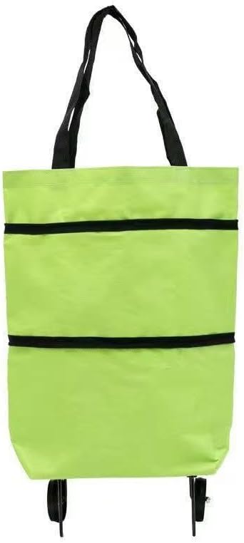 Chariot de courses pliant portable à roulettes - Caddie de courses léger à tirer à la main - Sac à dos durable de grande capacité pour un usage domestique