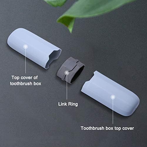 Multifunctional Portable Travel Toothbrush Storage Case – Protective Carrying Container for Toothbrush & Toothpaste – Compact Oral Care Organizer for Home, School, Business, & Camping (Blue / White / Transparent)