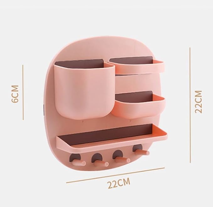 Support mural pour téléphone et télécommande – Organisateur de rangement multifonctionnel avec crochets pour salle de bain, chambre et bureau