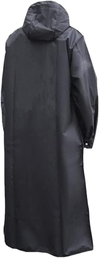 Imperméable unisexe adulte long – Veste de pluie à capuche en EVA épais – Poncho de pluie réutilisable et robuste pour la randonnée, le camping et les festivals en plein air