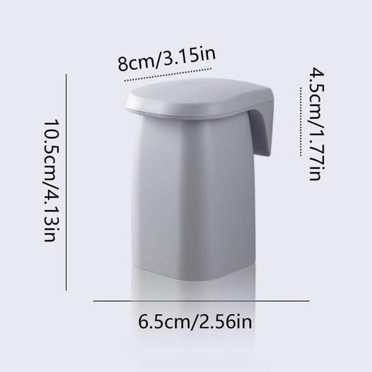 Magnetic Suction Mouthwash Cup & Wall-Mounted Toothbrush Holder – Inverted Quick-Drain Storage Rack – Anti-Dust Magnetic Toothbrush Organizer for Family Bathroom – Drill-Free Brushing Accessory (White / Gray / Green / Blue)