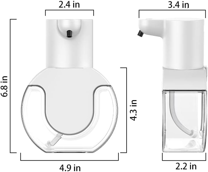 Distributeur de savon intelligent P10 HOMEFISH – Capteur de mouvement sans contact 420 ml – Dispositif de lavage des mains automatique mural – Distributeur de savon liquide haute efficacité