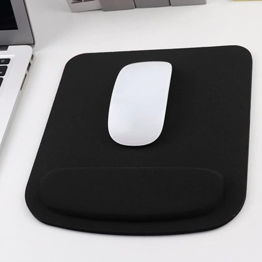 Ergonomic Computer Gaming Mouse Pad with Integrated Wrist Support – Ultra-Comfortable Solid Color Mouse Mat – Pressure-Relieving Wrist Pad for Office & Gaming – Lightweight & Superior Quality (Black / Grey)