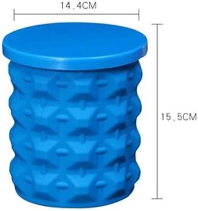 Silicone Ice Bucket with Lid & Tongs – Portable Ice Cube Maker and Wine Cooler for Drinks & Parties