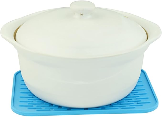 [16*22CM] Silicone Anti-Hot Insulation Pad – Square Non-Slip Coaster & Heat-Resistant Pot Mat for Kitchen Tableware