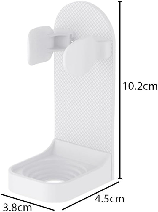 Universal Electronic Toothbrush Holder – Wall-Mounted Gravity-Induction Storage Rack – Self-Adhesive Space-Saving Toothbrush Organizer – Moisture-Proof & Quick-Drying Stand for Bathroom (White)