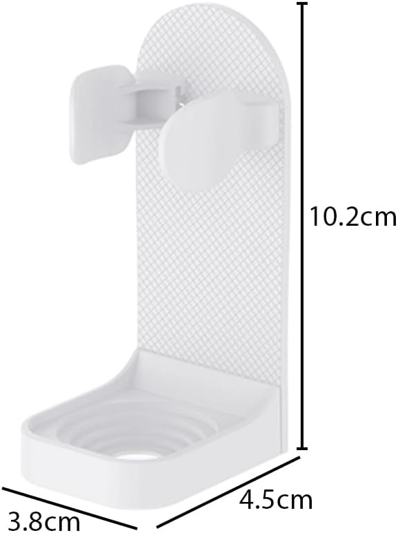 Support de brosse à dents électrique universel – Support de rangement mural par induction gravitationnelle – Organisateur de brosses à dents auto-adhésif et peu encombrant – Support anti-humidité et à séchage rapide pour salle de bain (blanc)