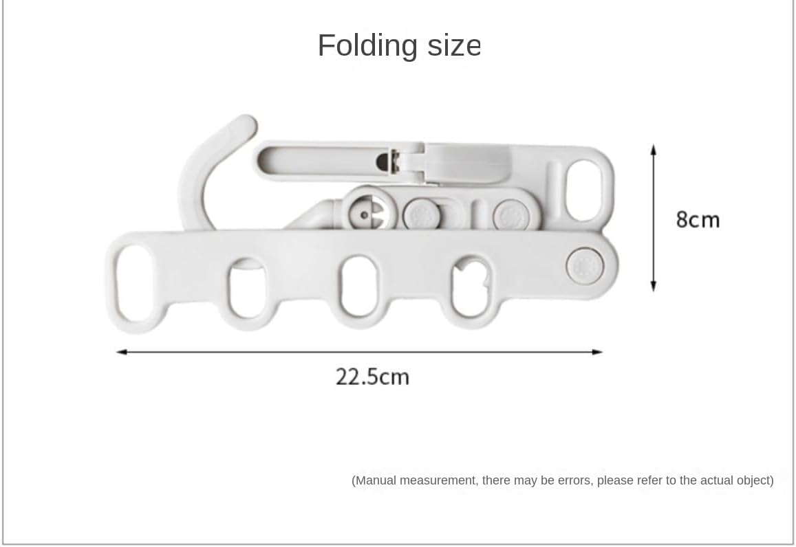 Cintre de voyage pliable portable à 5 trous – Séchoir à linge compact pliable pour hôtel, camping et organisation en déplacement
