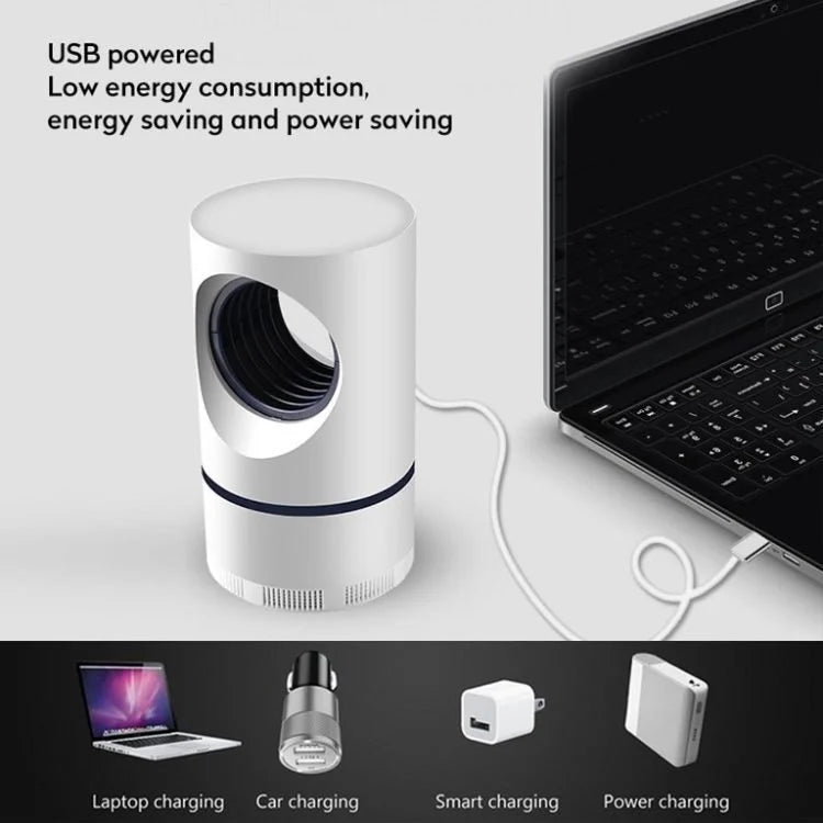 Lampe Anti-Moustiques LED Alimentée par USB – Piège et Attrape-Insectes Électrique pour Usage Intérieur