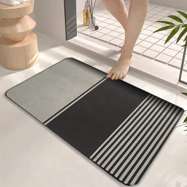 (50*80 cm) Rectangular Absorbent Anti Slip Rubber Quick Dry Bath Mat (EGM060)