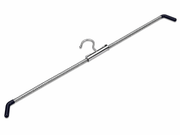 Adjustable Metal Clothes Hanger Rod with Non-Slip Coil Grip – Space Saving Wardrobe Organizer