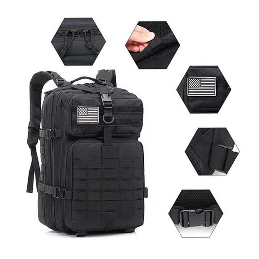 45L Tactical Backpack for Men – Military 3P MOLLE Assault Pack for Hiking, Survival, Trekking & Hunting