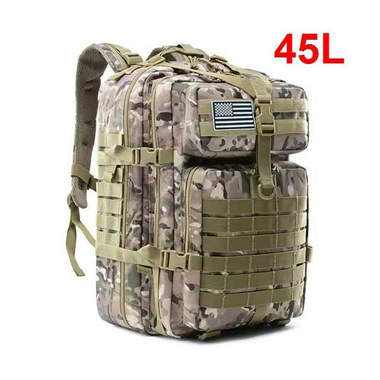 45L Tactical Backpack for Men – Military 3P MOLLE Assault Pack for Hiking, Survival, Trekking & Hunting