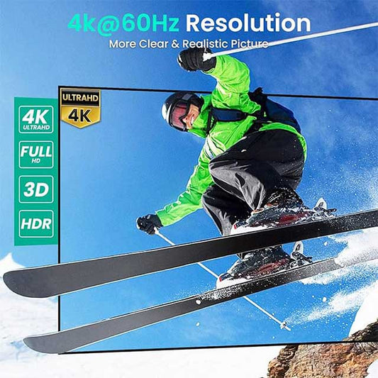 4K HDMI Switch & Splitter 3-in-1 Out with Remote