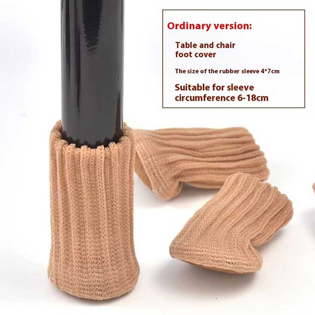 4Pcs Knitted Chair Leg Socks – Furniture Feet Covers with Anti-Slip Pads & Silent Floor Protection