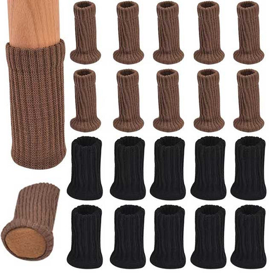 4Pcs Knitted Chair Leg Socks – Furniture Feet Covers with Anti-Slip Pads & Silent Floor Protection