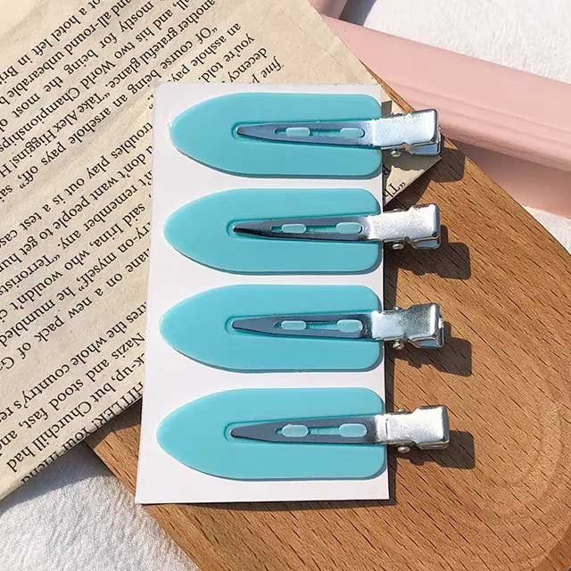 4Pcs No Bend Hair Clips Set – Seamless Hairpins for Makeup, Face Washing & Styling | Women & Girls Accessories