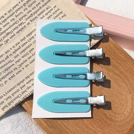 4Pcs No Bend Hair Clips Set – Seamless Hairpins for Makeup, Face Washing & Styling | Women & Girls Accessories