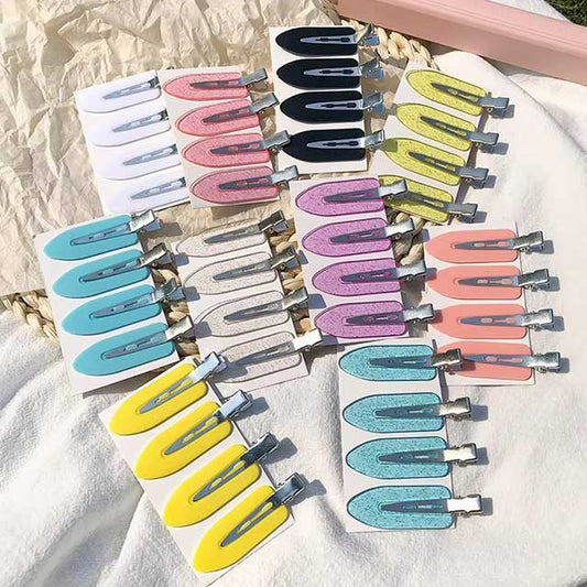 4Pcs No Bend Hair Clips Set – Seamless Hairpins for Makeup, Face Washing & Styling | Women & Girls Accessories