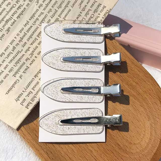 4Pcs No Bend Hair Clips Set – Seamless Hairpins for Makeup, Face Washing & Styling | Women & Girls Accessories