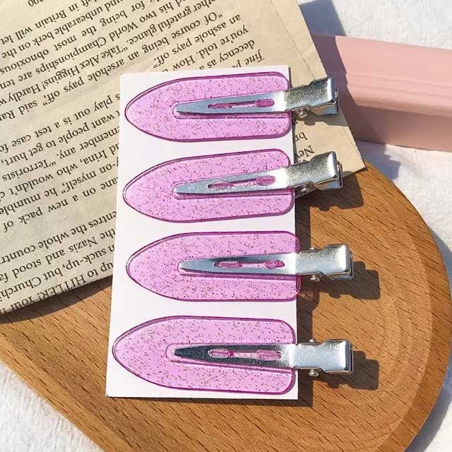 4Pcs No Bend Hair Clips Set – Seamless Hairpins for Makeup, Face Washing & Styling | Women & Girls Accessories