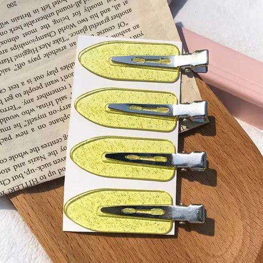 4Pcs No Bend Hair Clips Set – Seamless Hairpins for Makeup, Face Washing & Styling | Women & Girls Accessories