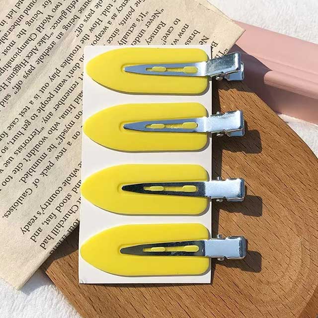4Pcs No Bend Hair Clips Set – Seamless Hairpins for Makeup, Face Washing & Styling | Women & Girls Accessories