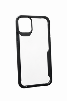جراب هاتف شفاف بحواف سوداء لهاتف iPhone 11 Pro Max – غطاء شفاف رفيع ومقاوم للصدمات