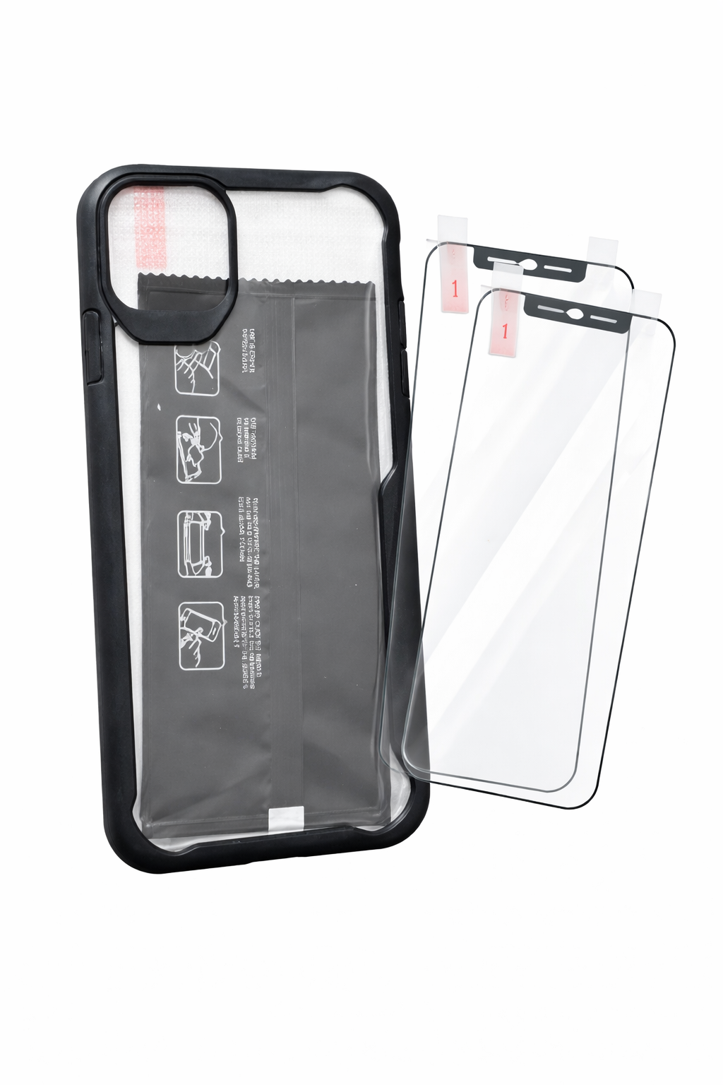 Coque transparente à bords noirs pour iPhone 11 Pro Max – Fine et antichoc