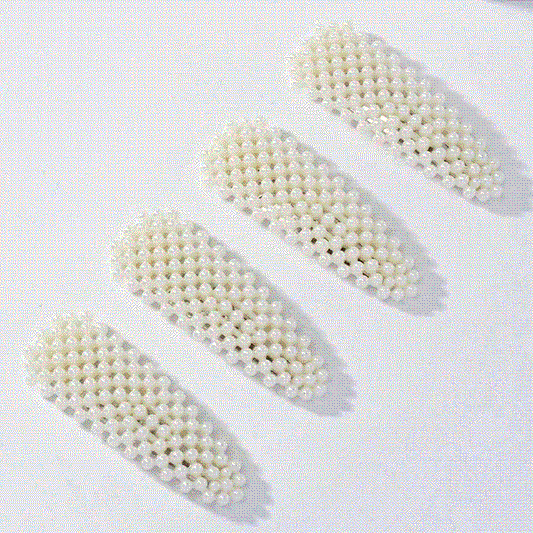 4pcs Handmade Pearl Hair Clips for Girls
