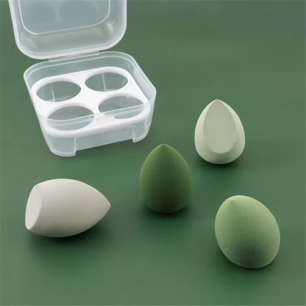 Ensemble d'éponges à maquillage douces - 3 ou 4 œufs de beauté pour une application impeccable du fond de teint et de la poudre - Indispensables du maquillage féminin