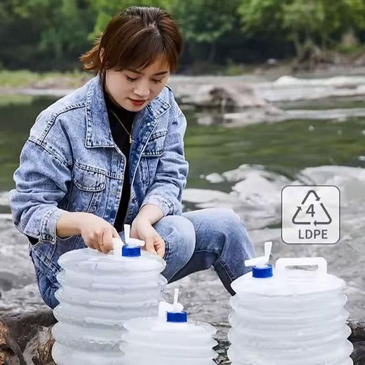 5-15L Collapsible Car Water Bucket – Portable Outdoor Water Tank with Faucet for Camping, Picnic & Travel