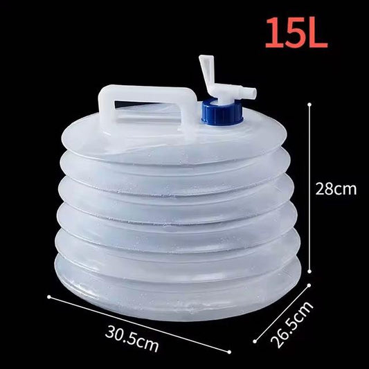 5-15L Collapsible Car Water Bucket – Portable Outdoor Water Tank with Faucet for Camping, Picnic & Travel
