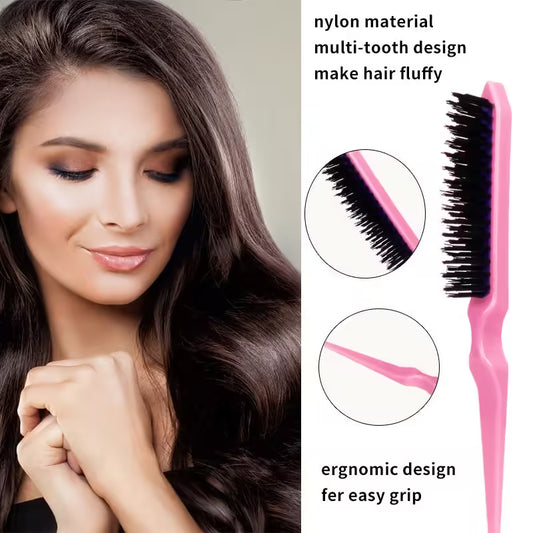 Versatile 10pcs Hair Styling Comb Set - Teasing Brushes, Rat Tail Combs, Edge Brushes, Braid Tools