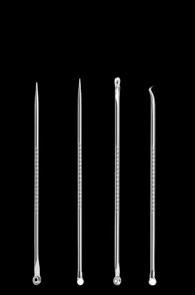 مجموعة إزالة الرؤوس السوداء وحب الشباب من 4 قطع - أداة للعناية بالبشرة للنساء - علاج حب الشباب وتنظيف المسام 