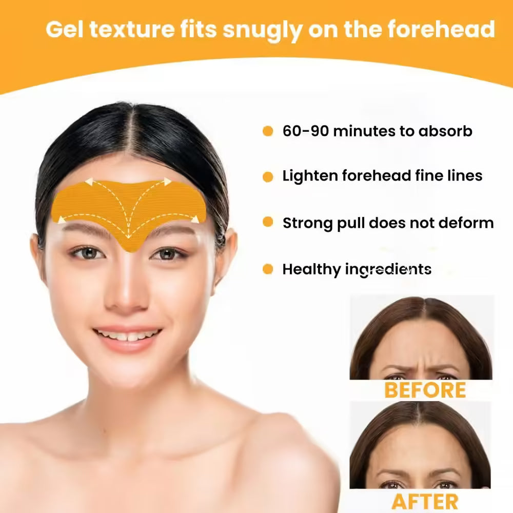 Anti-wrinkle forehead gel patch 10 pcs set