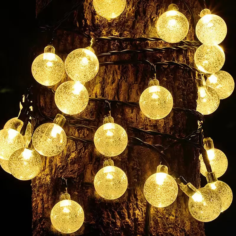 Guirlande lumineuse solaire LED 20-100 ampoules extérieur
