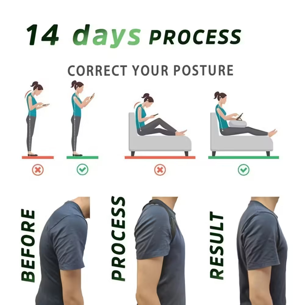 Adjustable Posture Corrector for Men and Women - Prevents Hunchback, Supports Shoulders and Spine