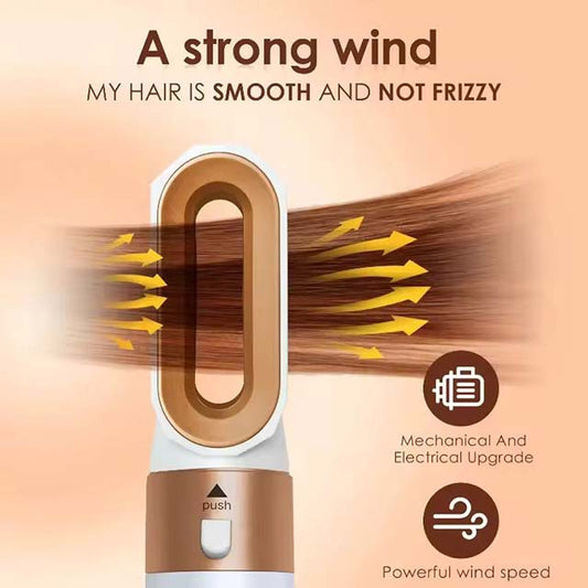 5-in-1 Hair Dryer & Styling Set - Professional Curling Iron, Straightener, and Hot Comb for Dyson Airwrap - Household Hair Tool