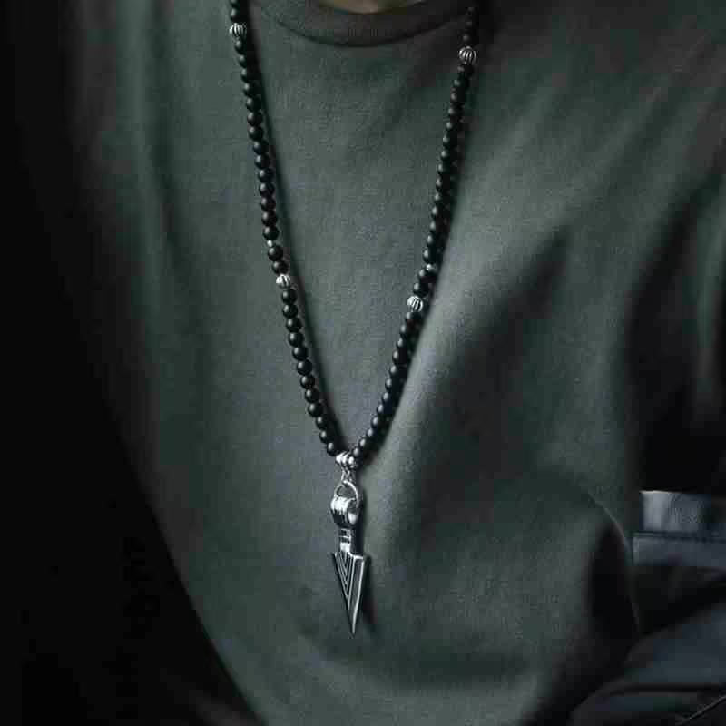 5 Shapes Matt Beads Necklace(EGN146)