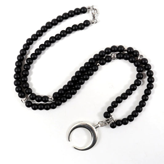 Collier de perles mates 5 formes (EGN146)